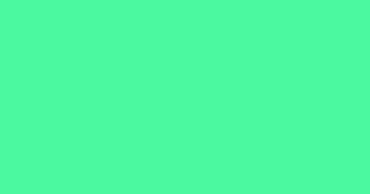 #4bf8a1 screamin green color image