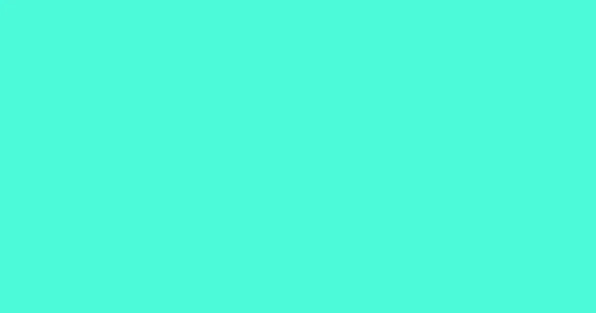 #4bfad8 aquamarine color image