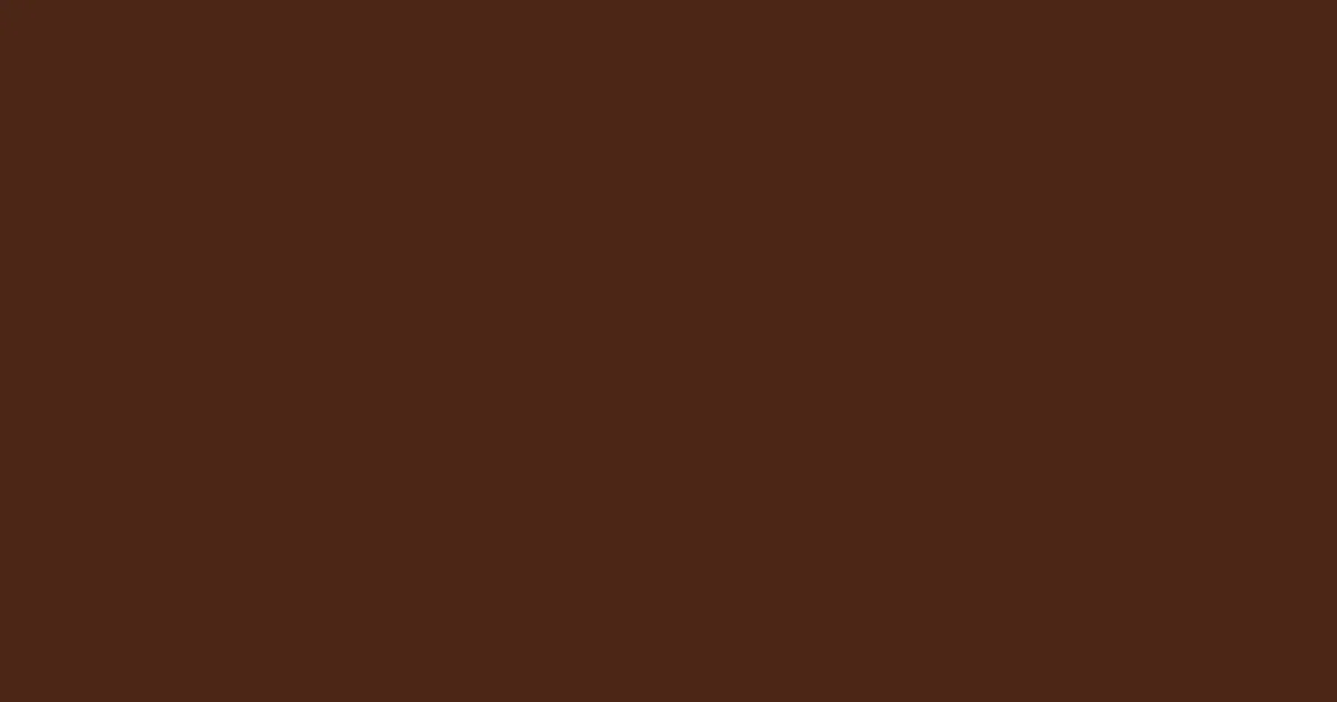 #4c2716 brown derby color image