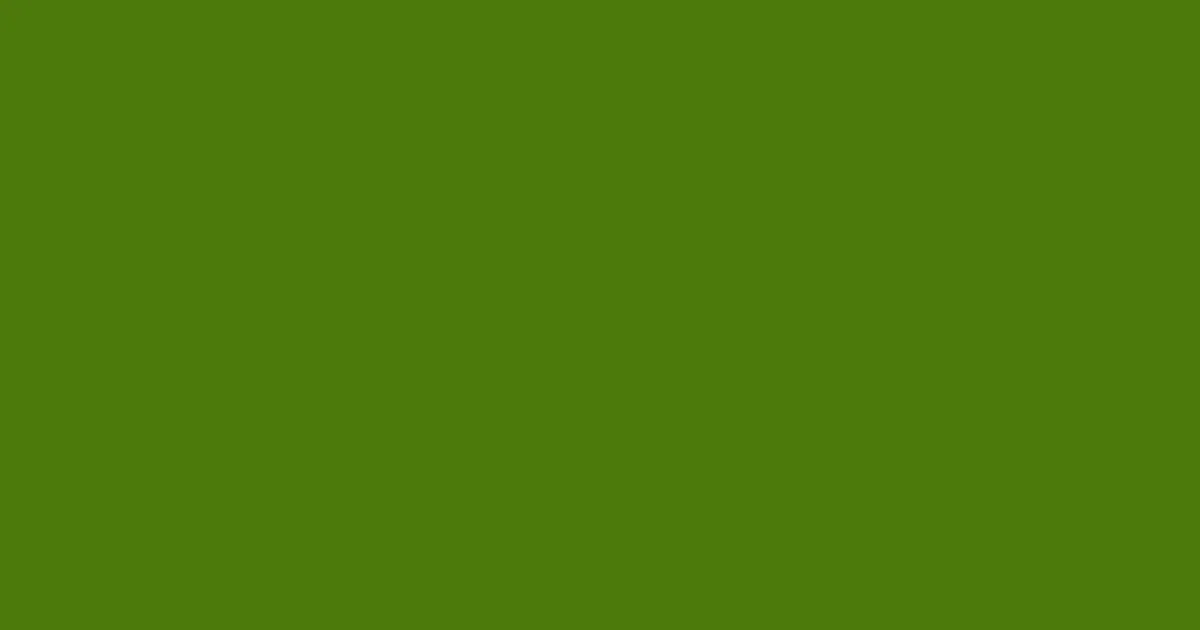 #4c7a0a green leaf color image