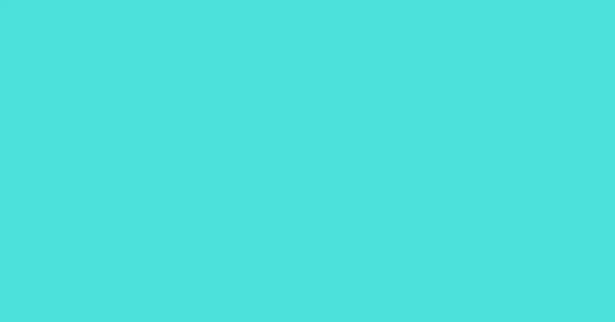 #4ce0da turquoise blue color image