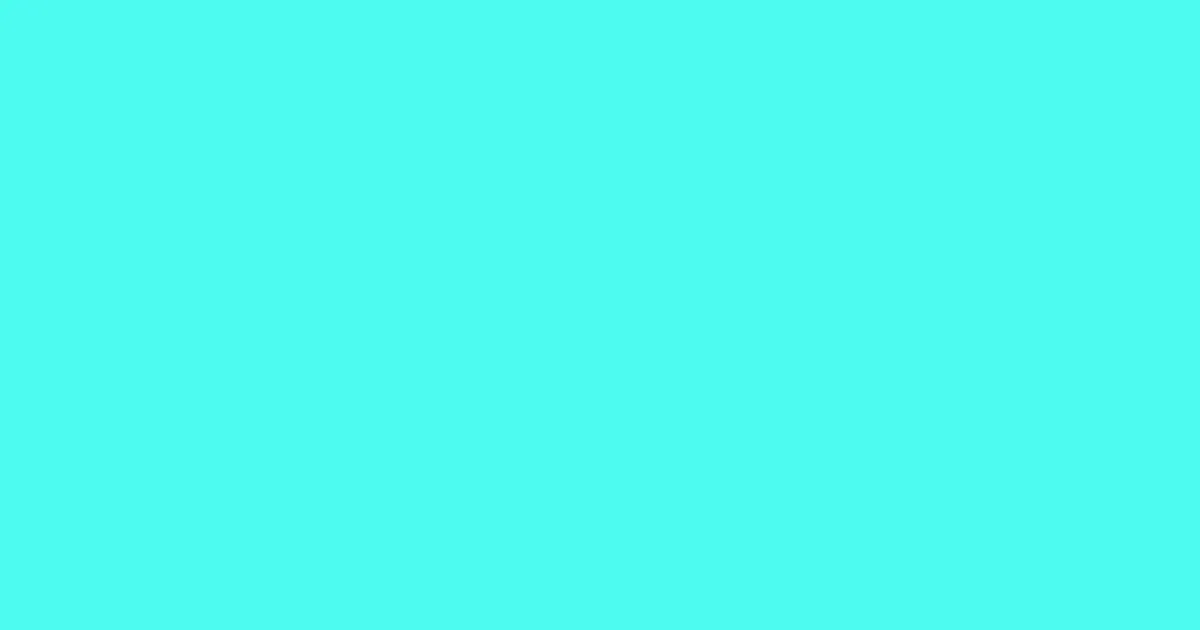 #4cfbf0 aquamarine color image