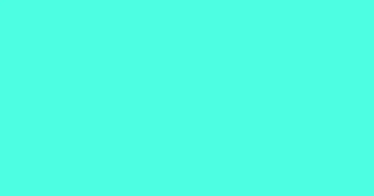 #4cfee2 aquamarine color image