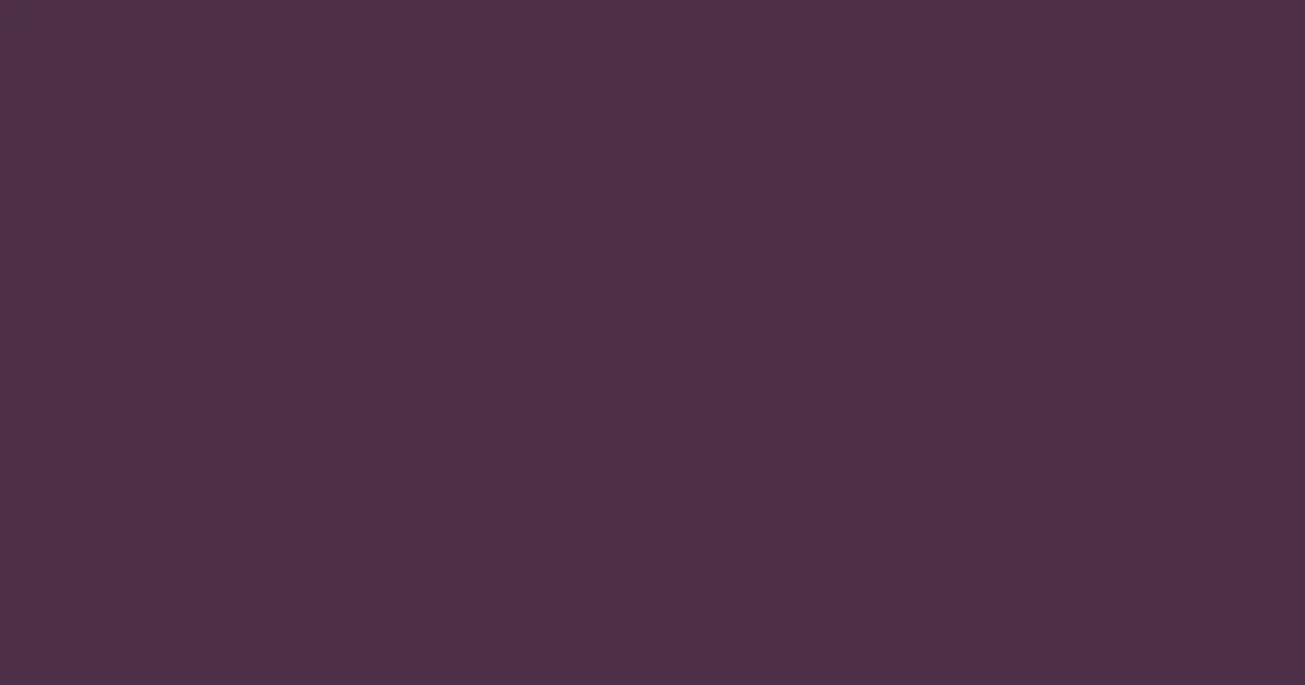 #4d3047 eggplant color image