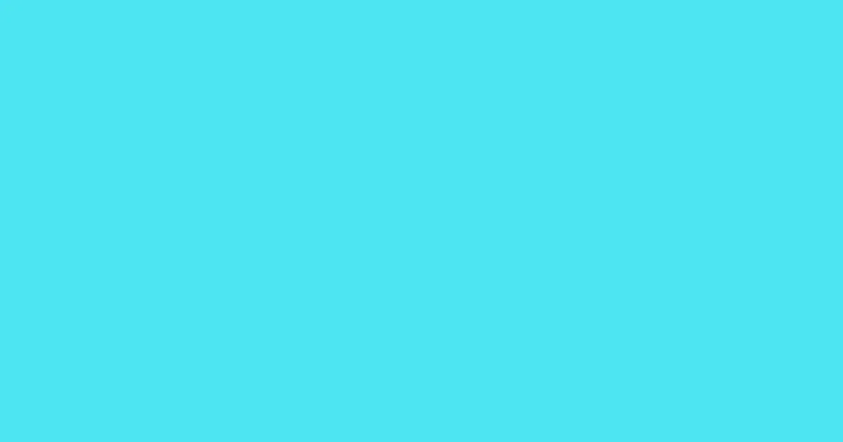 #4de5f1 turquoise blue color image