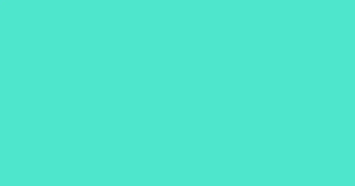 #4de6cd turquoise blue color image