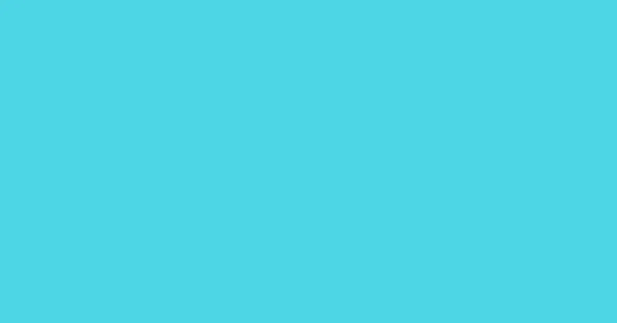 #4ed6e5 turquoise blue color image
