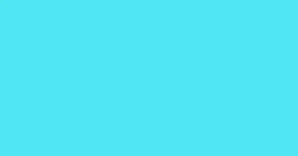 #50e7f1 turquoise blue color image