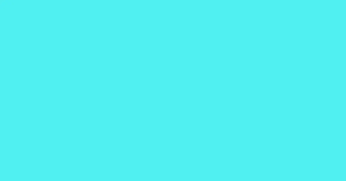 #50f0f0 turquoise blue color image