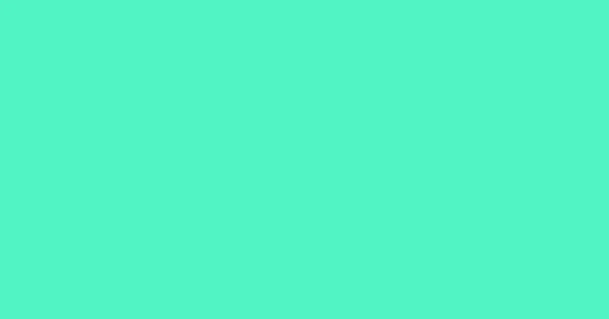 #50f4c3 aquamarine color image
