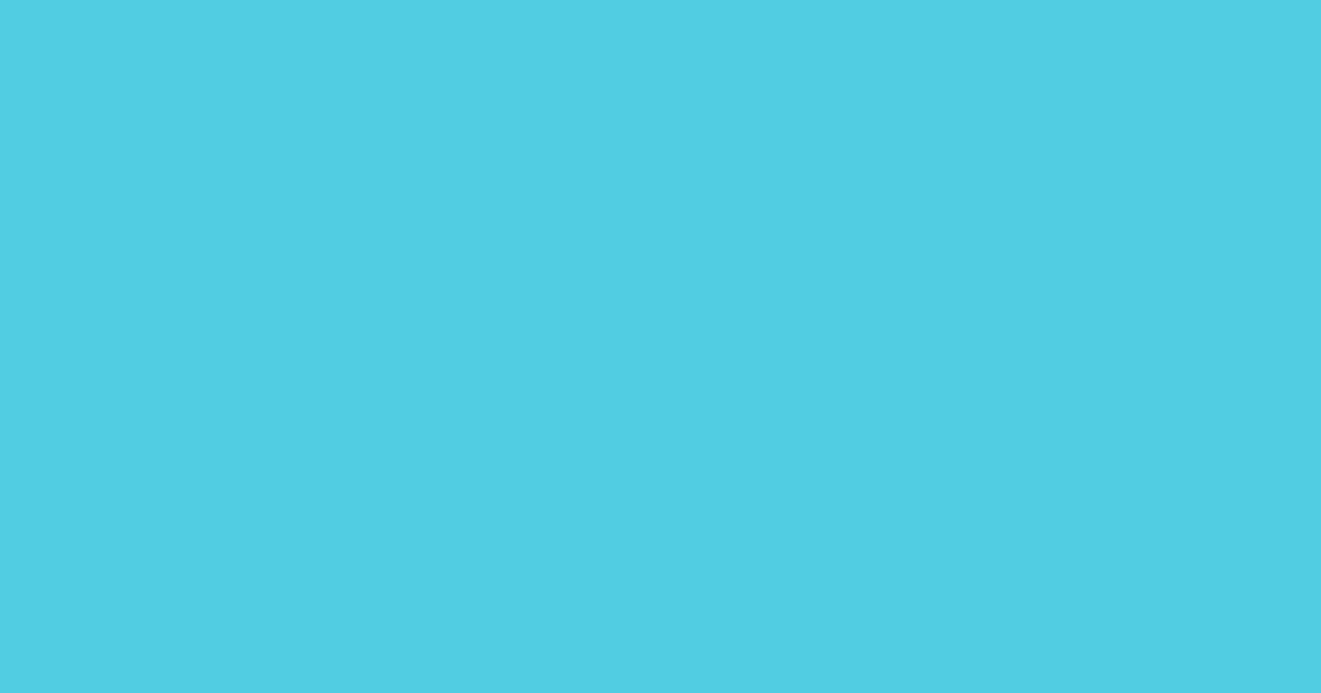 #51cce2 turquoise blue color image