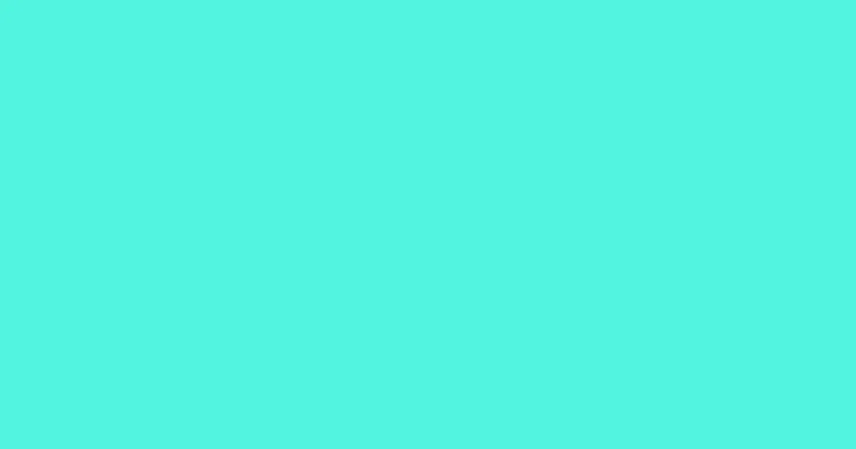 #51f4de turquoise blue color image