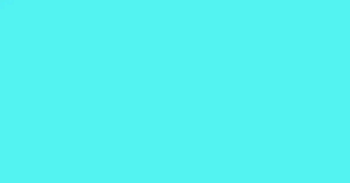 #52f1f1 turquoise blue color image