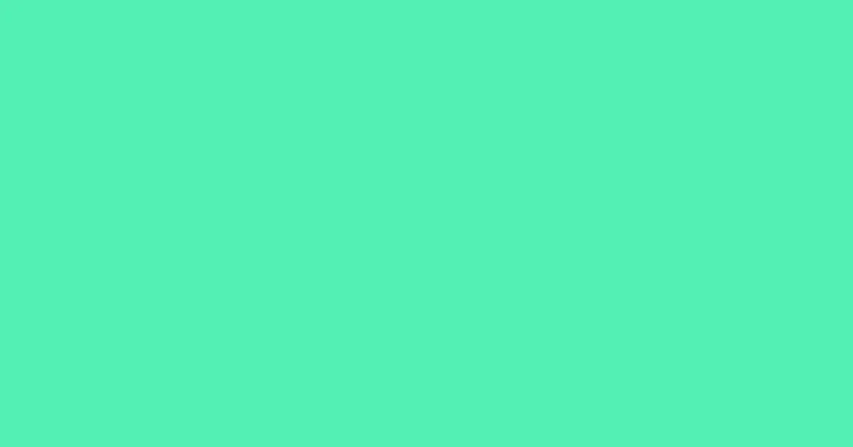 #53f0b5 turquoise blue color image