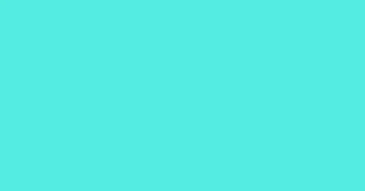 #54ece1 turquoise blue color image
