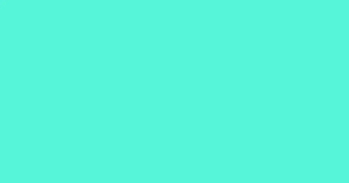 #55f6d8 aquamarine color image