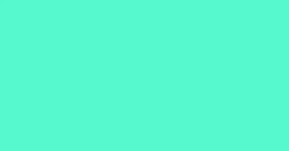 #55f8cd aquamarine color image