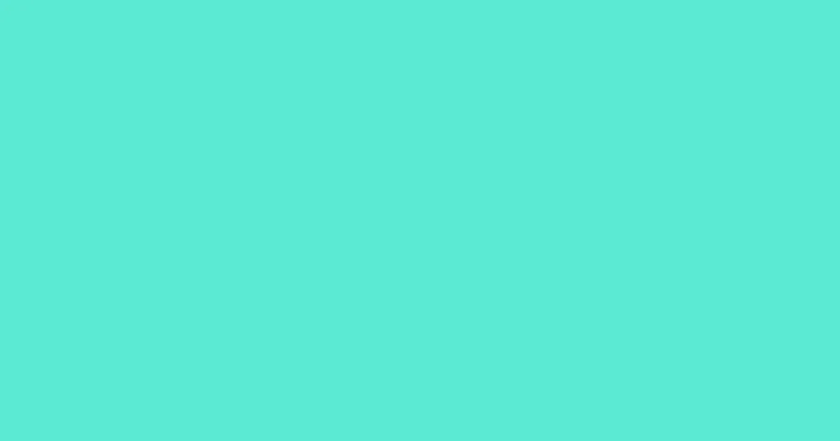 #5aead2 turquoise blue color image