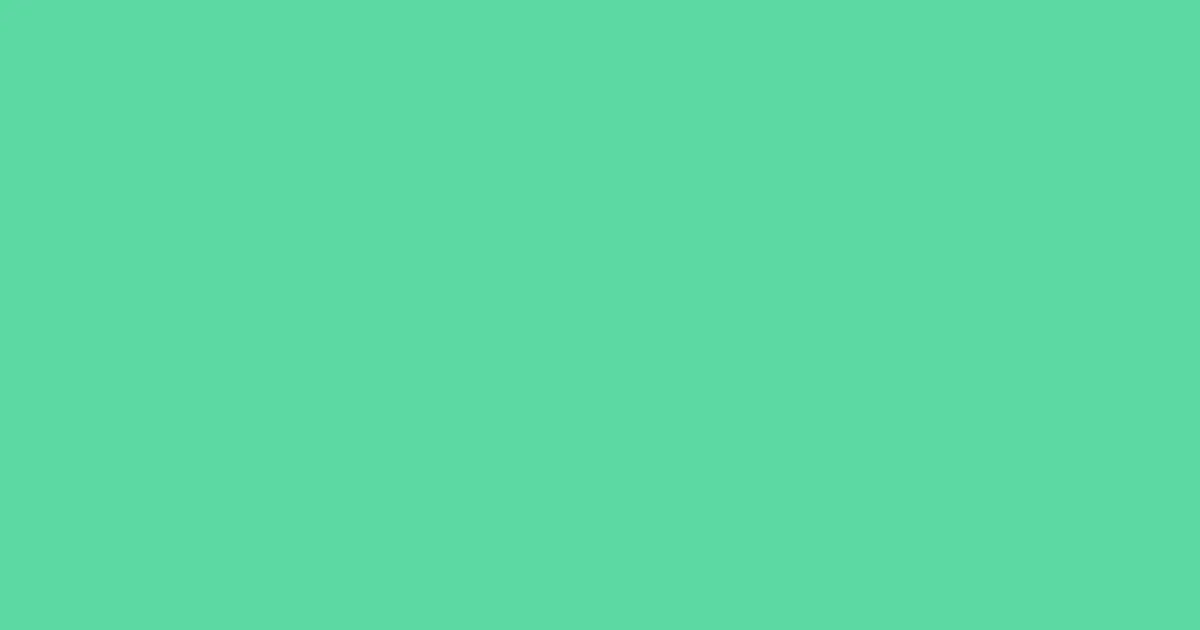 #5dd9a4 caribbean green pearl color image