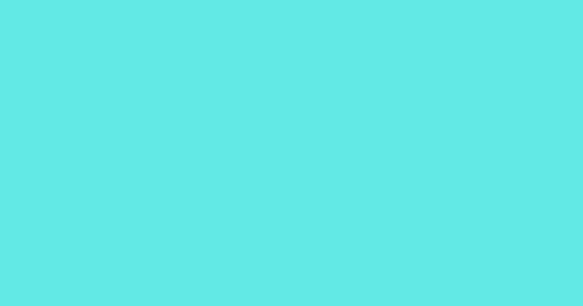 #60e9e7 turquoise blue color image