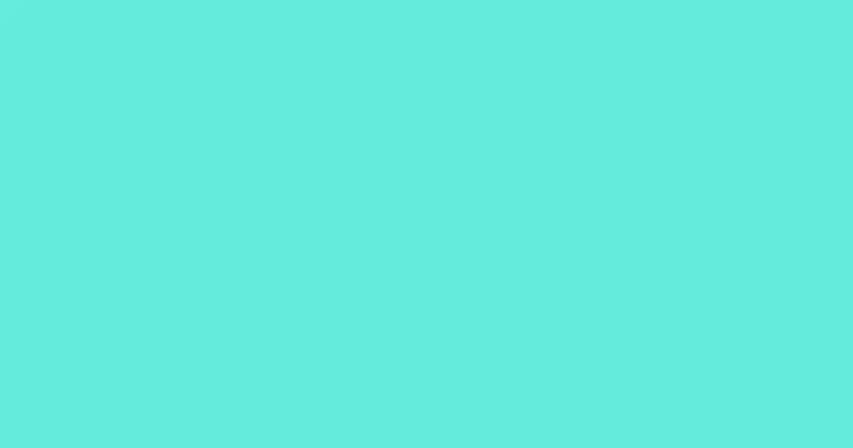 #65ebda turquoise blue color image