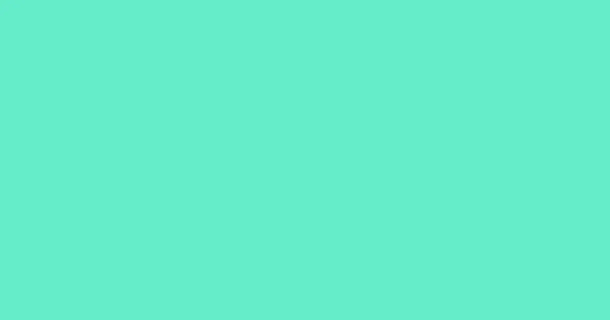 #65edcb turquoise blue color image