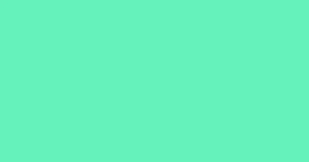 #65f1bc turquoise blue color image