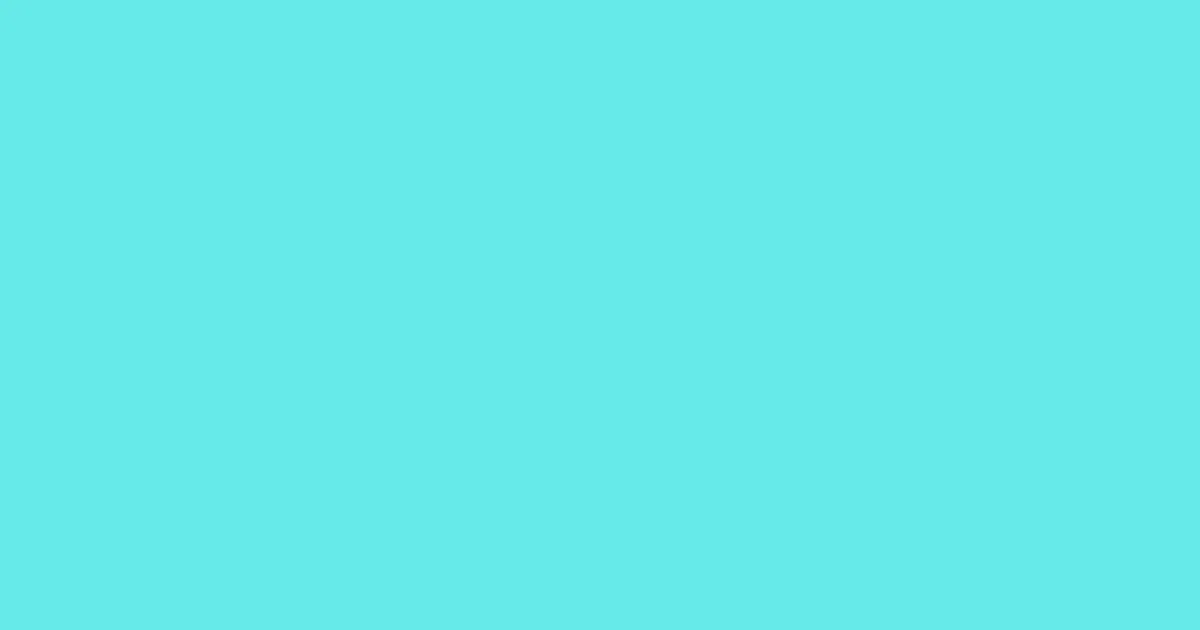 #66e9e9 turquoise blue color image