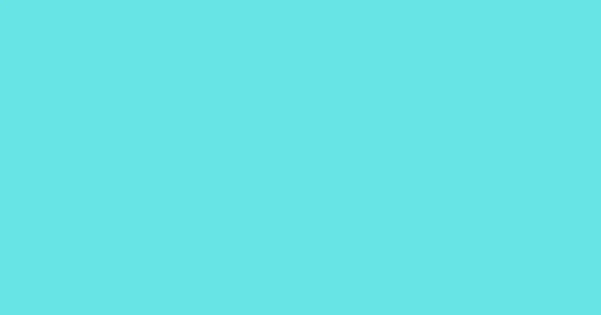 #67e5e5 turquoise blue color image