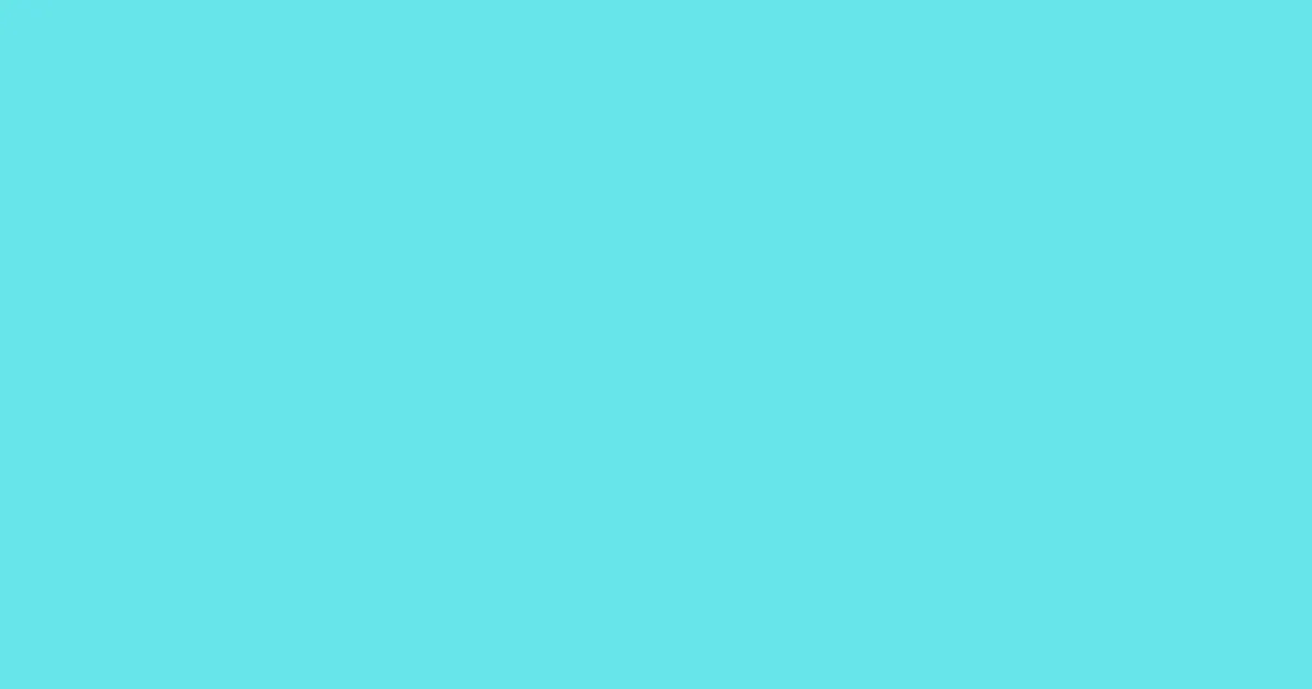 #67e5ea turquoise blue color image