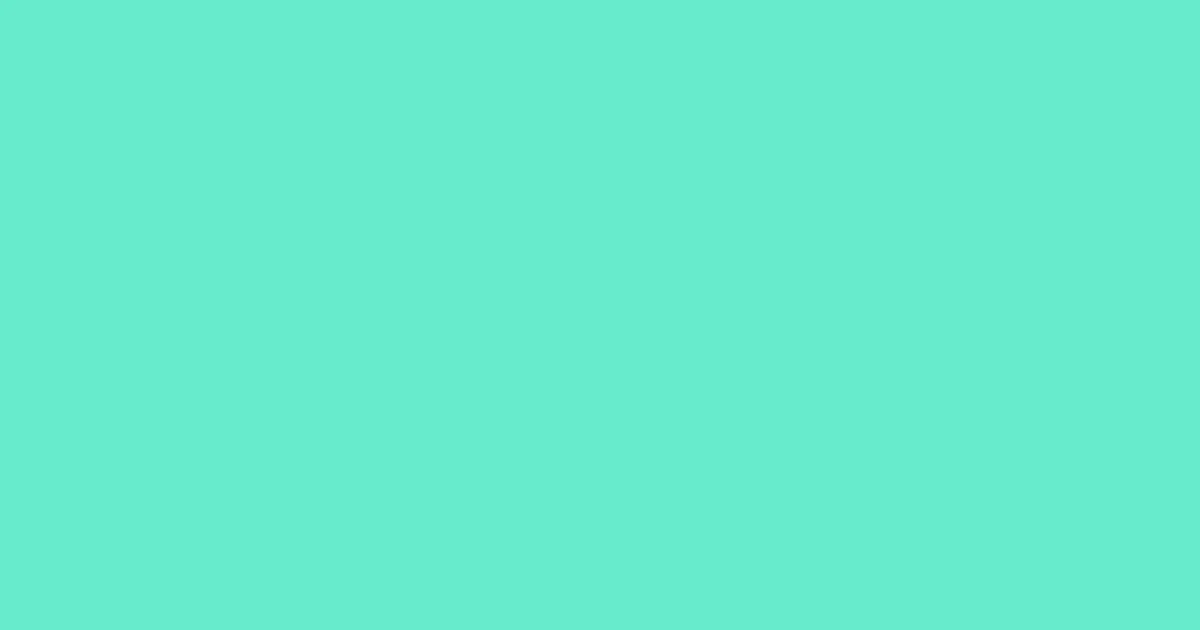 #67ebcd turquoise blue color image