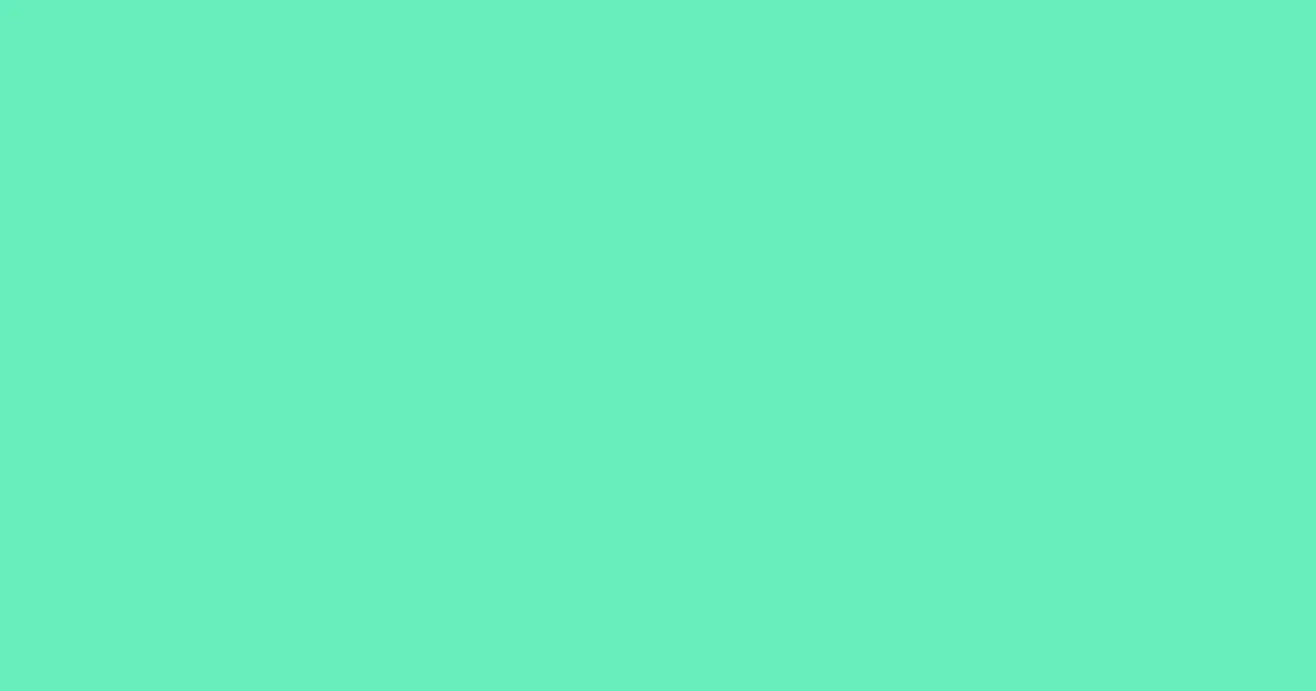 #67eebd turquoise blue color image