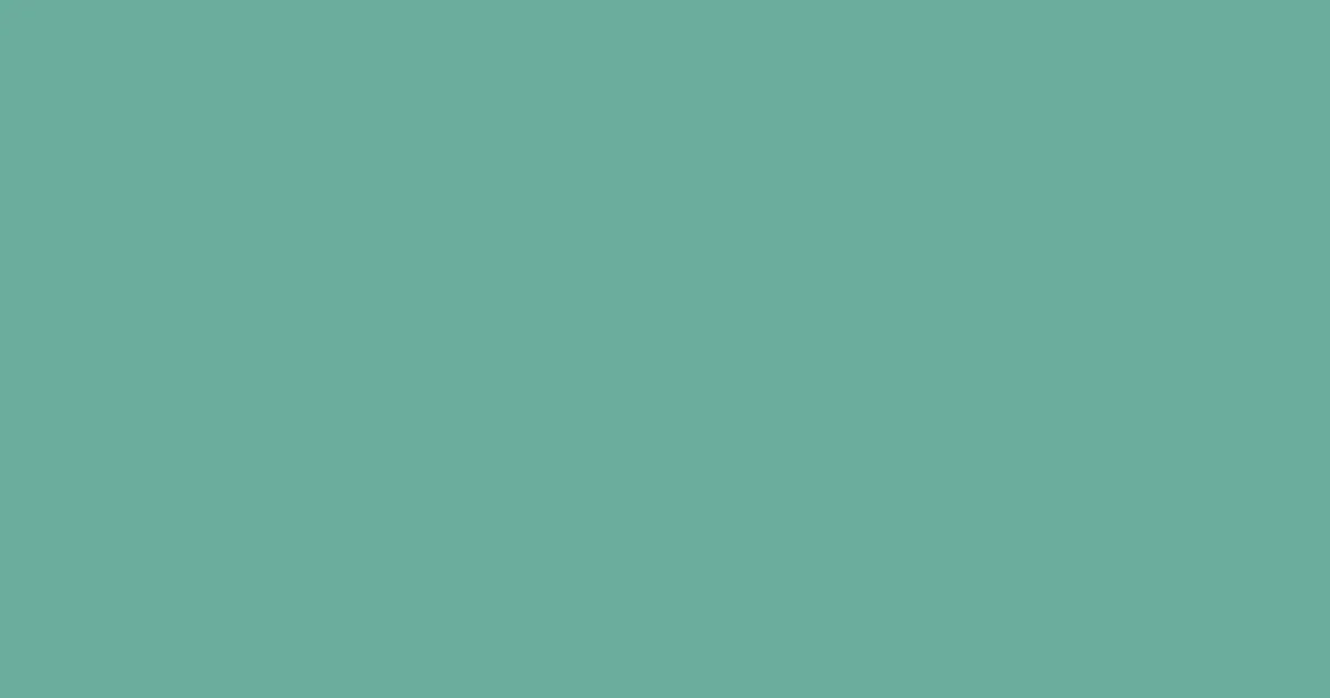 #6aad9e green sheen color image