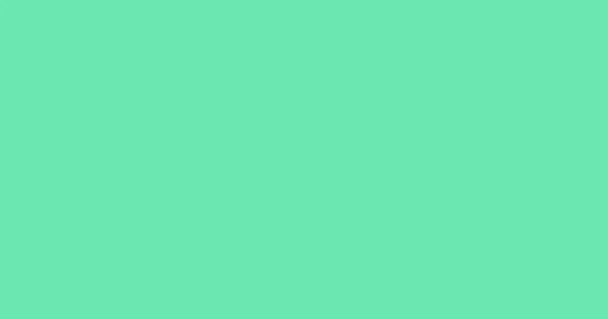#6ae8b0 caribbean green pearl color image