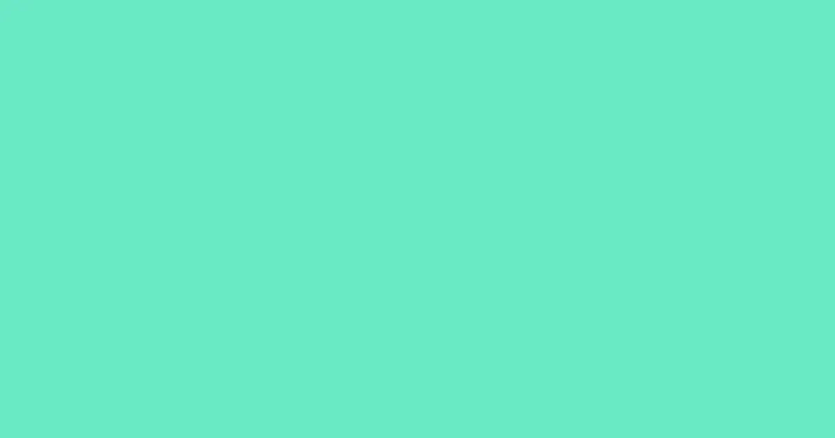 #6ae9c5 turquoise blue color image