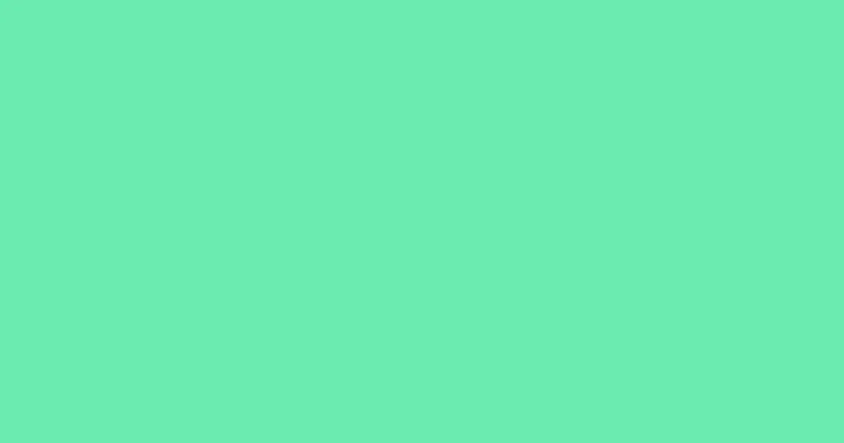 #6aebaf turquoise blue color image