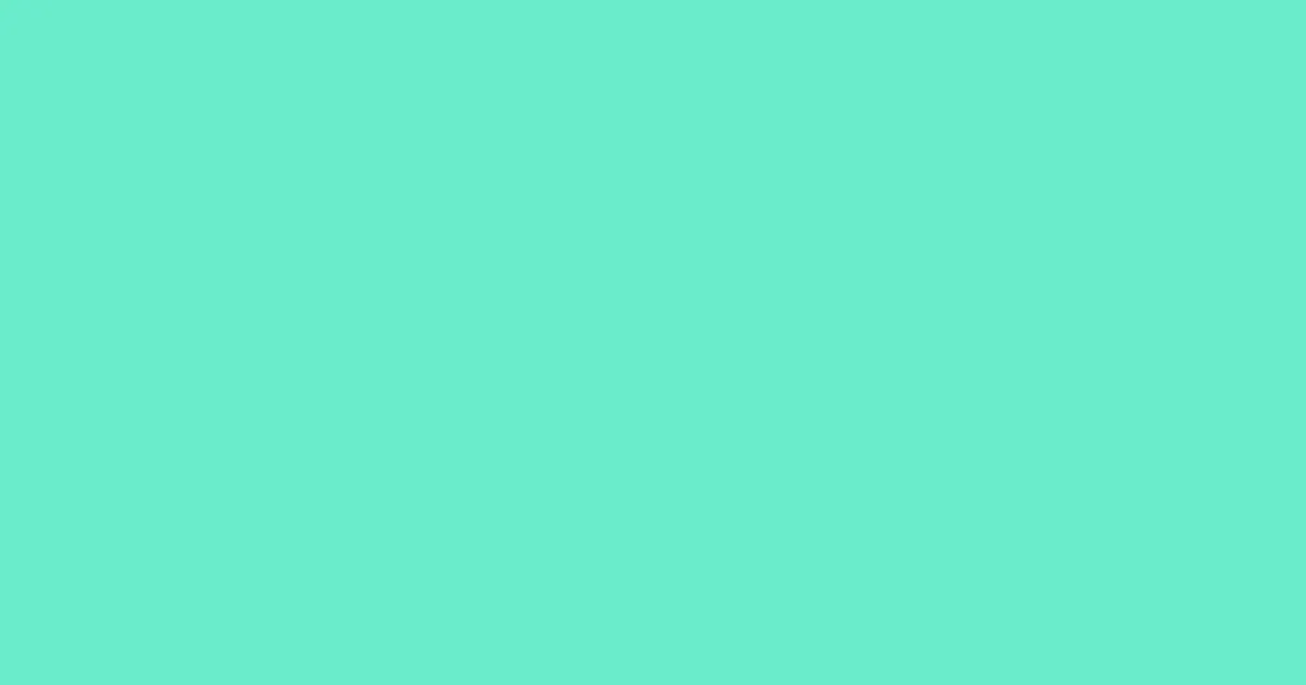#6aeccc turquoise blue color image