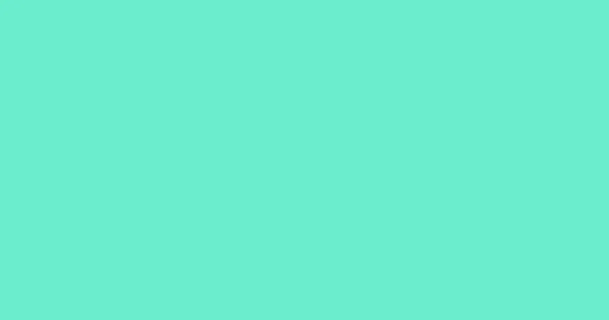 #6aedcb turquoise blue color image