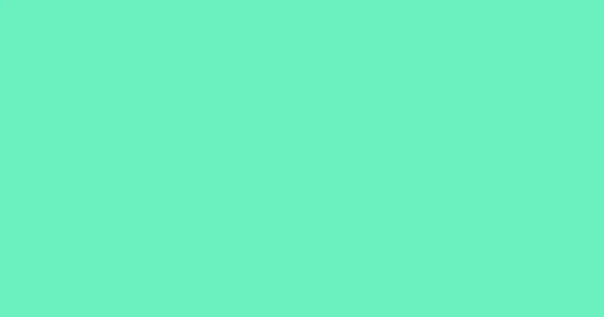 #6aefbf turquoise blue color image