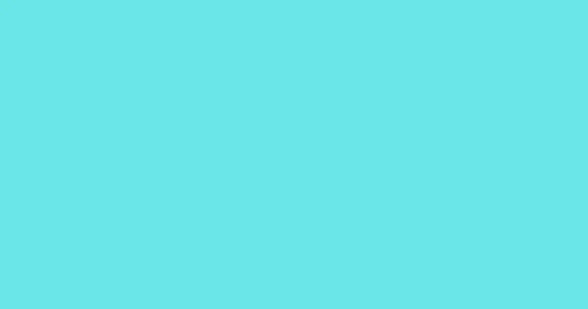 #6be5e7 turquoise blue color image