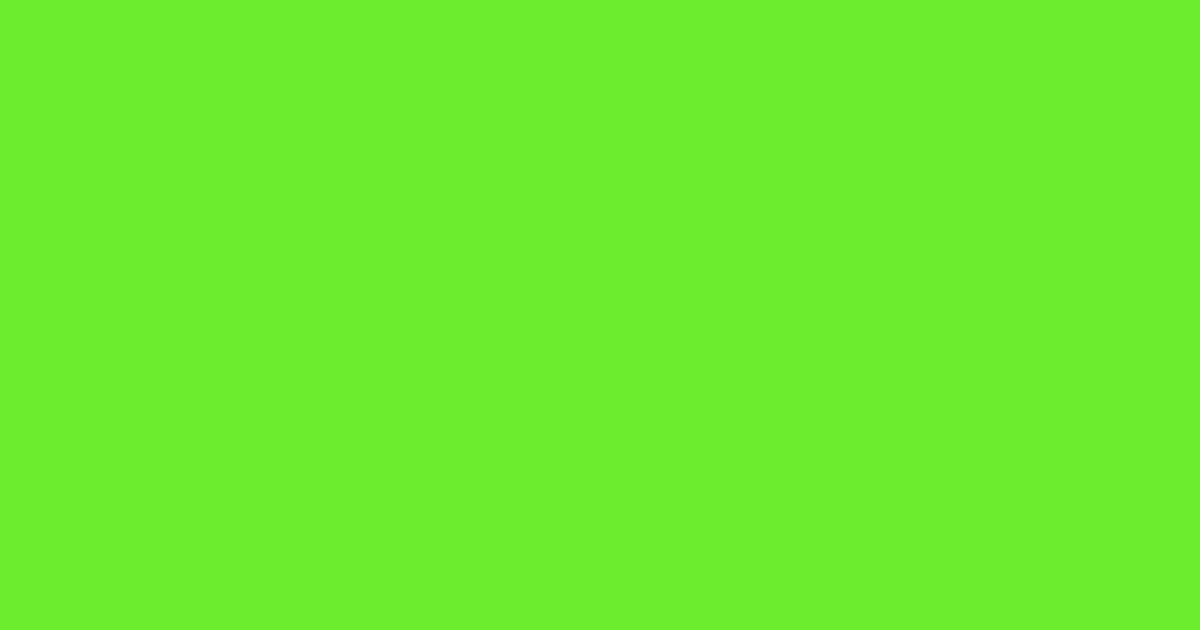#6bed2f green lizard color image