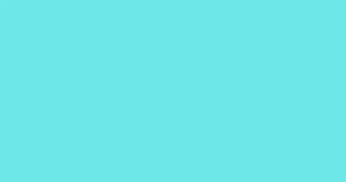 #6de8e8 turquoise blue color image