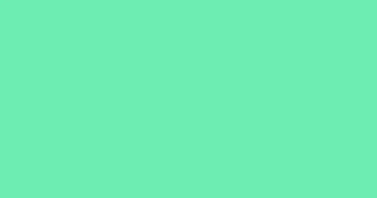 #6dedb1 turquoise blue color image