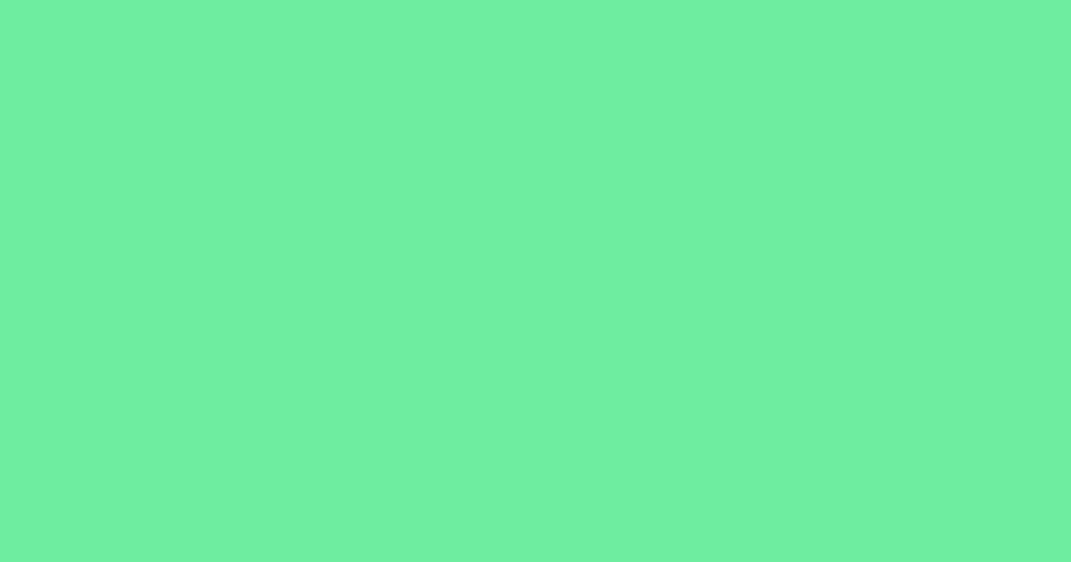 #6eed9f caribbean green pearl color image