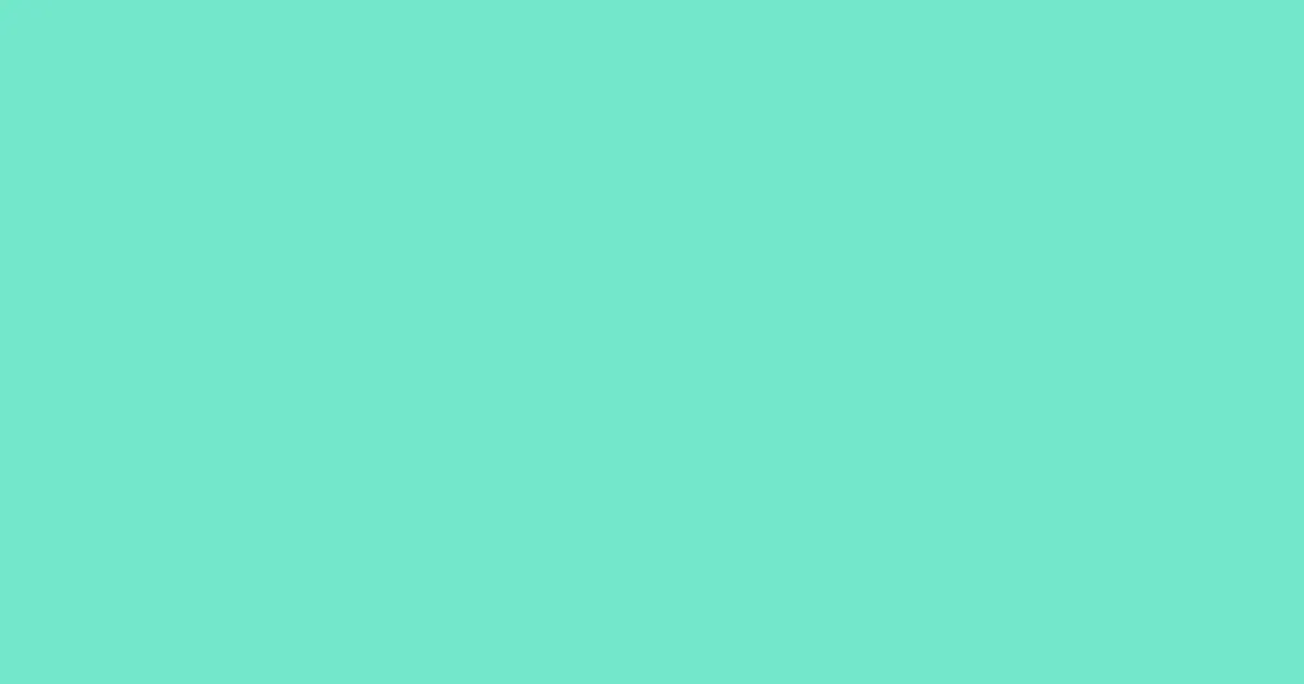 #74e7cd turquoise blue color image