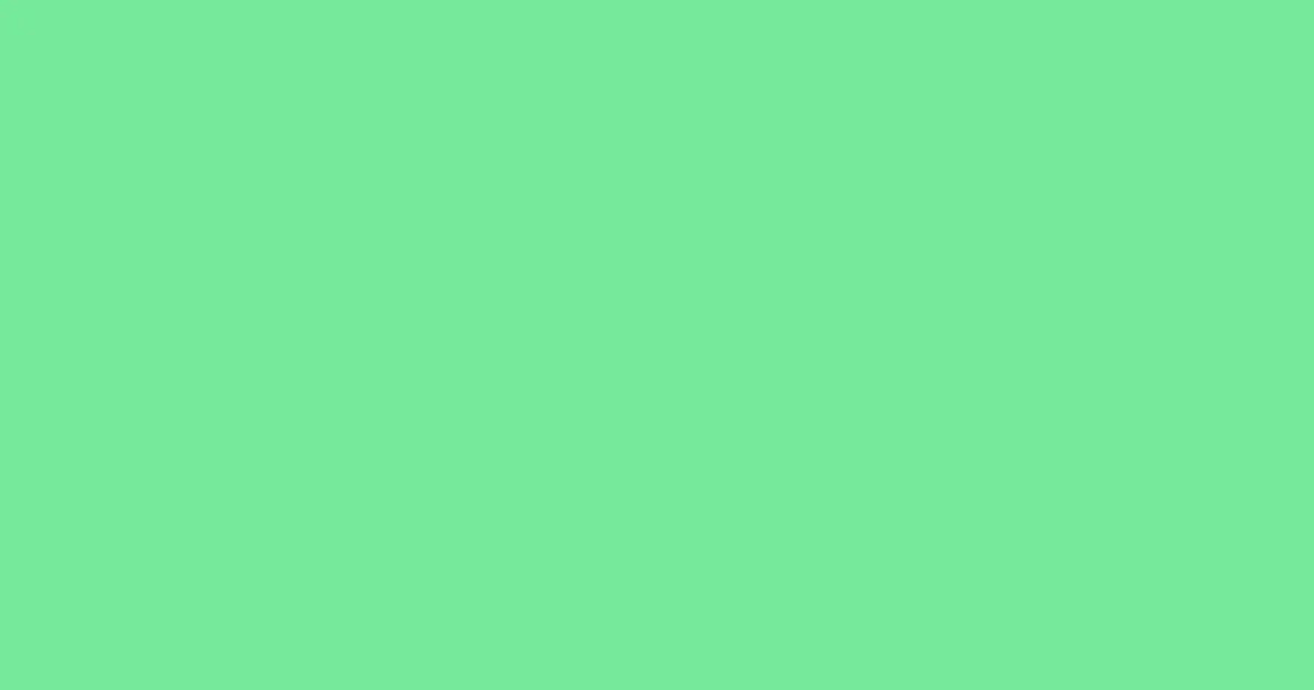 #76e99b caribbean green pearl color image
