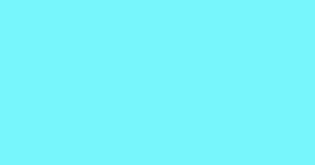 #76f6fa aquamarine color image