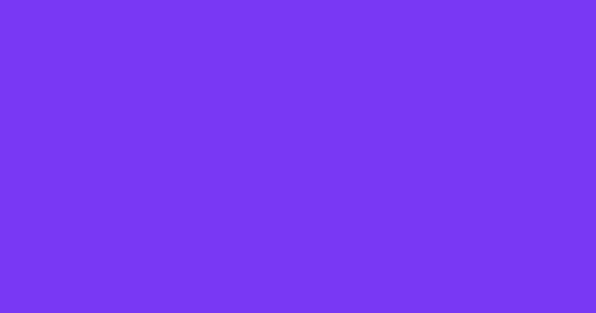 #7739f3 electric violet color image