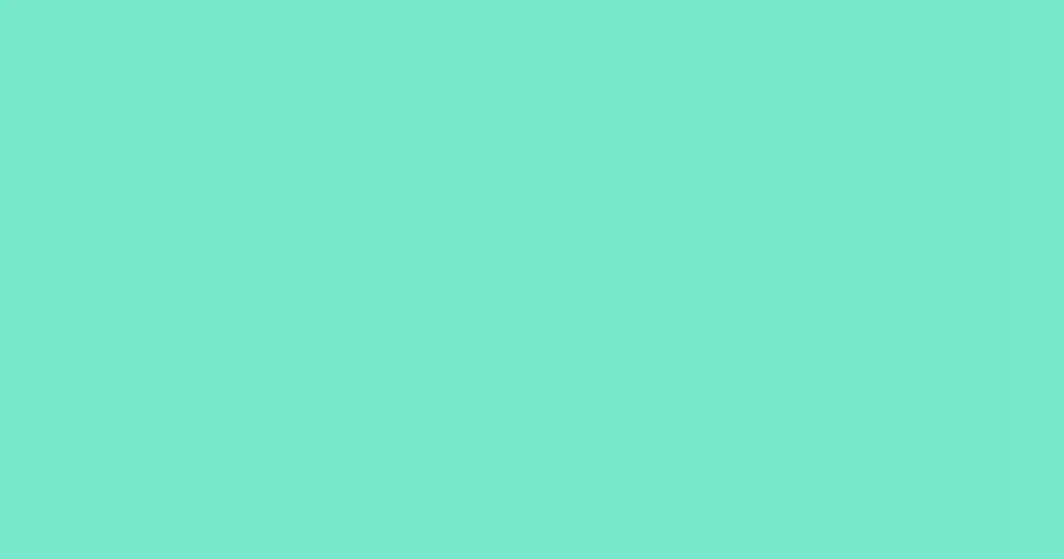 #77eaca turquoise blue color image