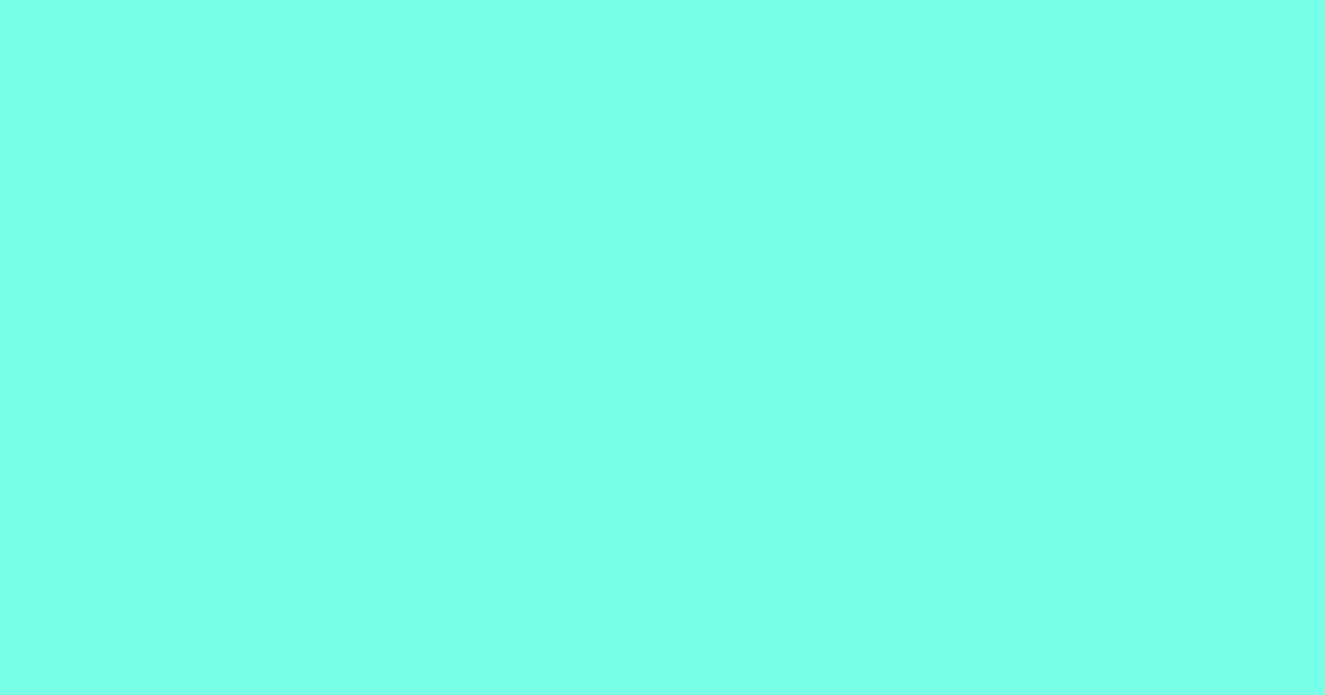 77ffe7 - Aquamarine Color Informations